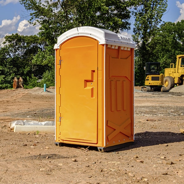 how often are the portable restrooms cleaned and serviced during a rental period in Clarington OH